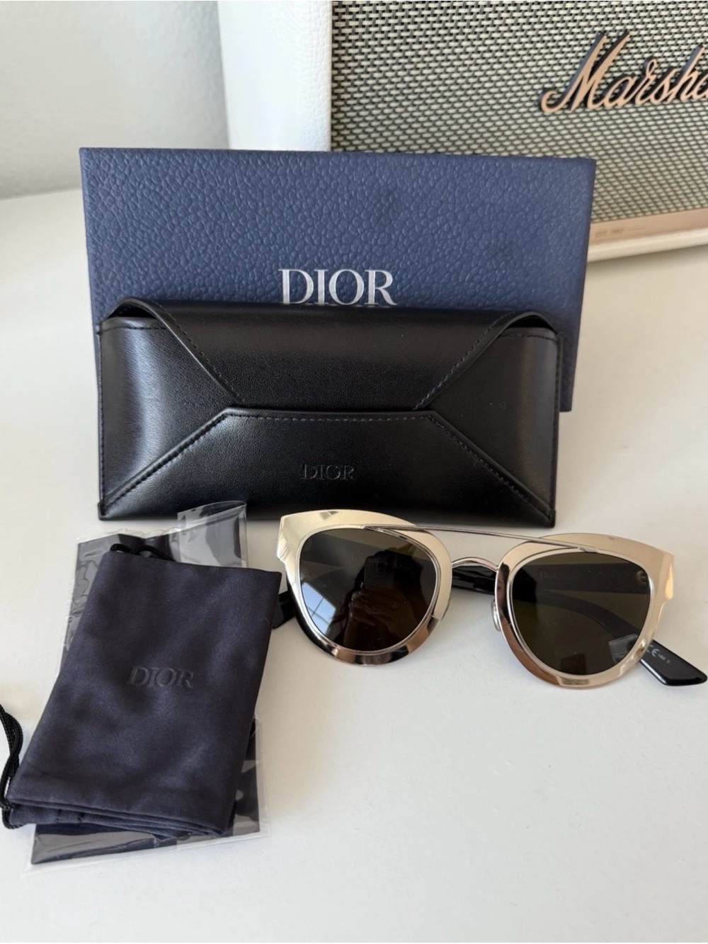 Authentic Christian Dior Chromic Rkuec glasses in gold and black